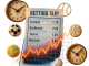An artistic representation of sports betting dynamics, showcasing a transparent betting slip with fluctuating
